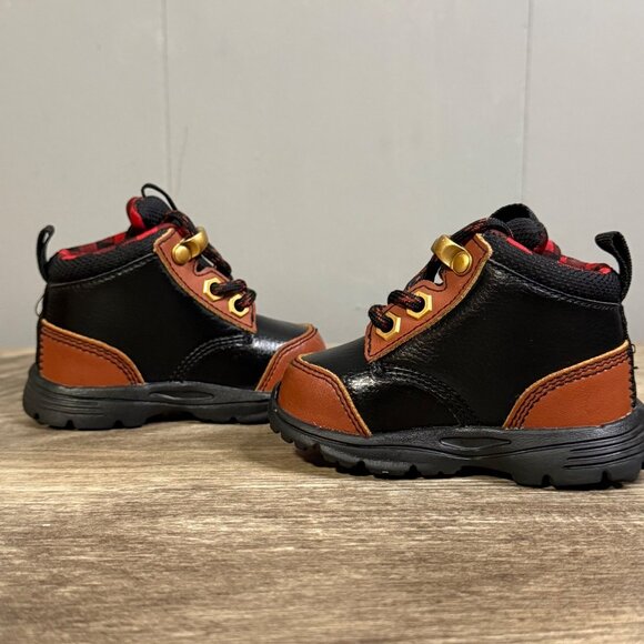 Nike ACG Toddler Boots Black & Brown Leather Lace-Up Waterproof Rubber sz 4C - Picture 6 of 8